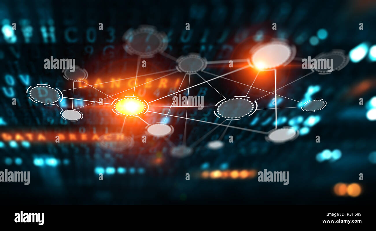 Soziale Kommunikation und Vernetzung. Mixed Media Stockfoto