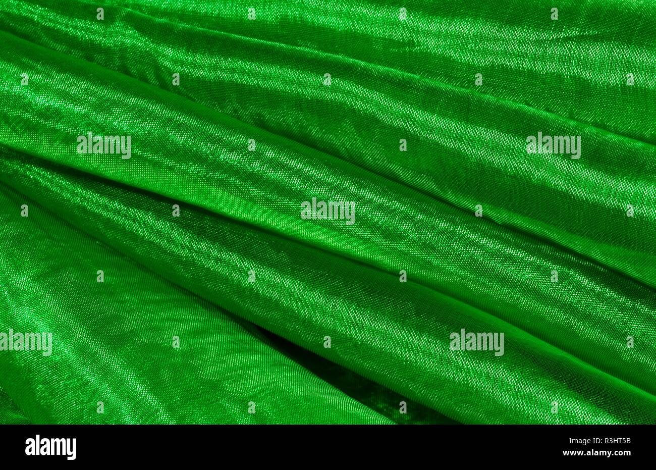 Grünem Stoff Stockfoto