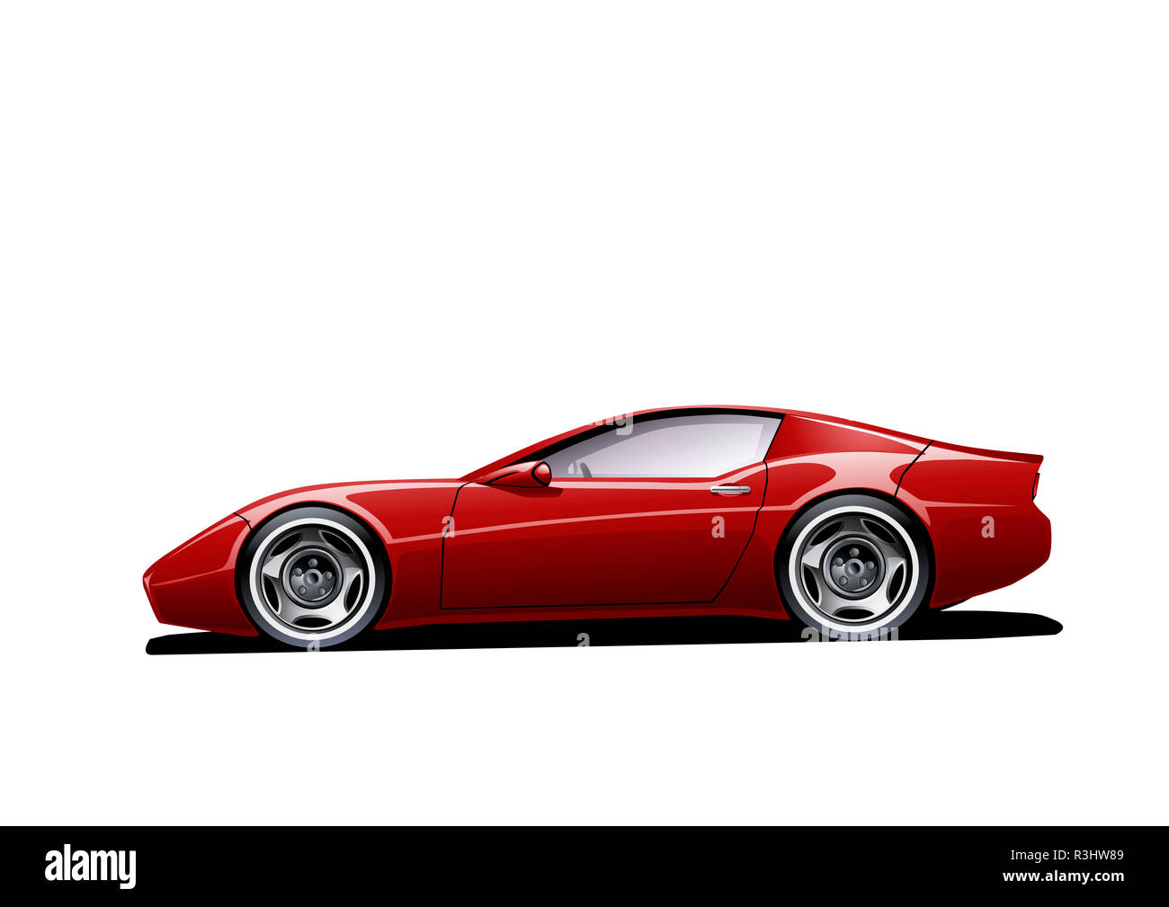 Rote Sportwagen 3 Stockfoto