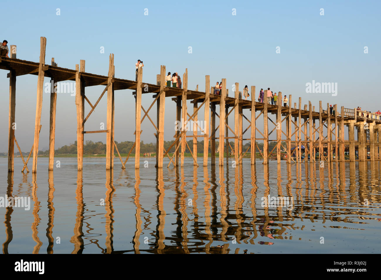 U-bein Brücke Stockfoto