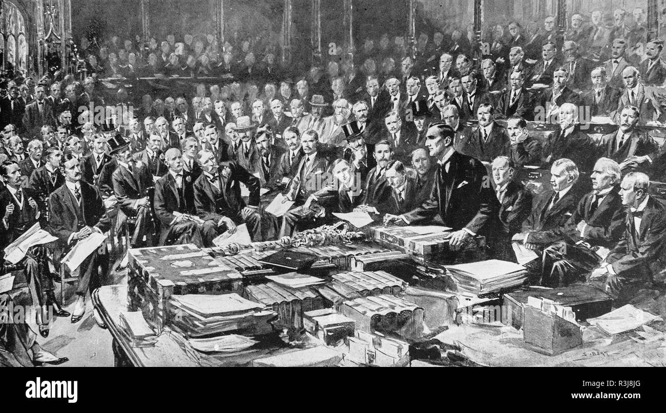 Der Britische Aussenminister Sir Edward Grey Auf Session Am Unterhaus Am 3 August 1914 Grossbritannien Stockfotografie Alamy