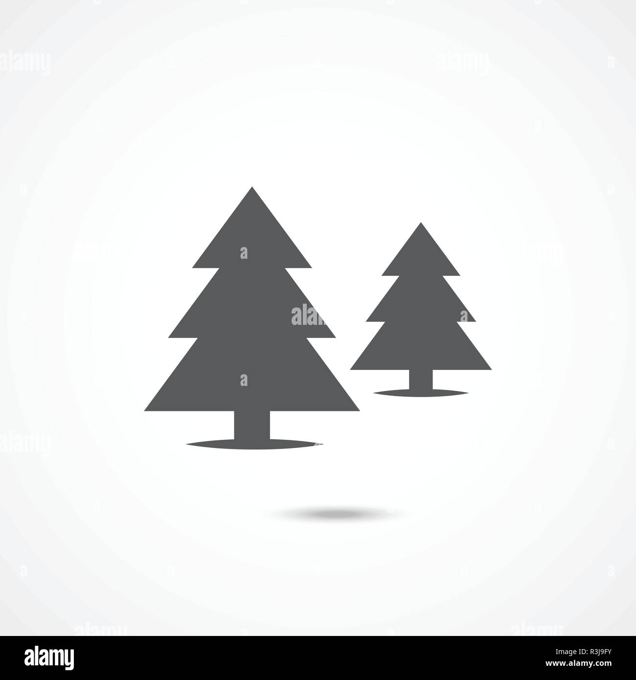 Fichte Flachbild-Symbol Stock Vektor