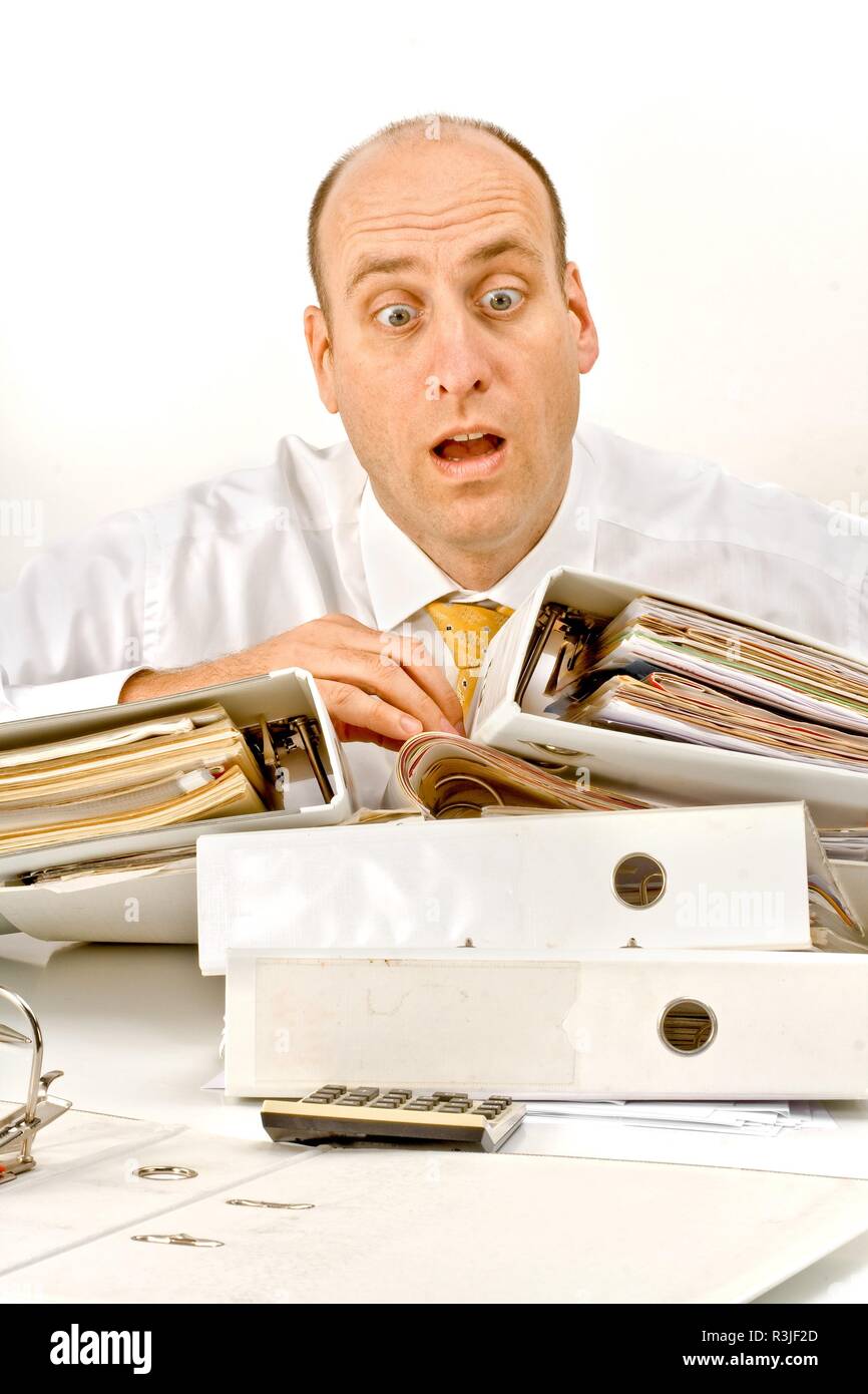 BÃ¼ro schockiert Stockfoto