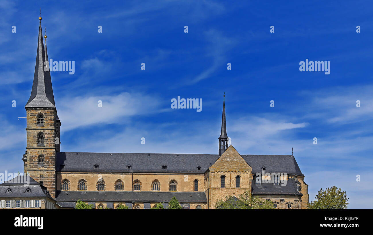 Turm des Klosters michelsberg in Bamberg. Stockfoto