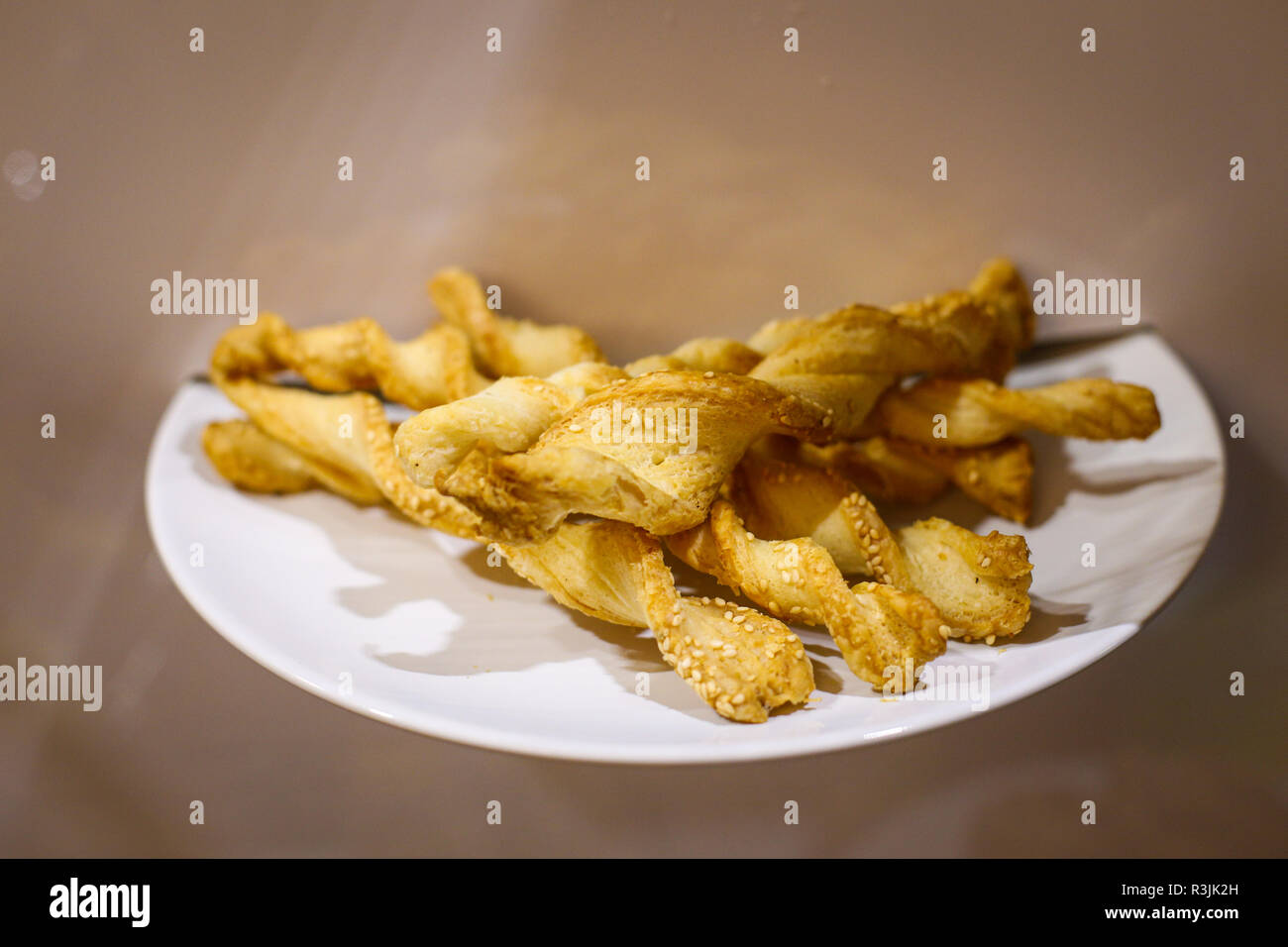 Nahaufnahme von Sesam Gebäck Stockfoto