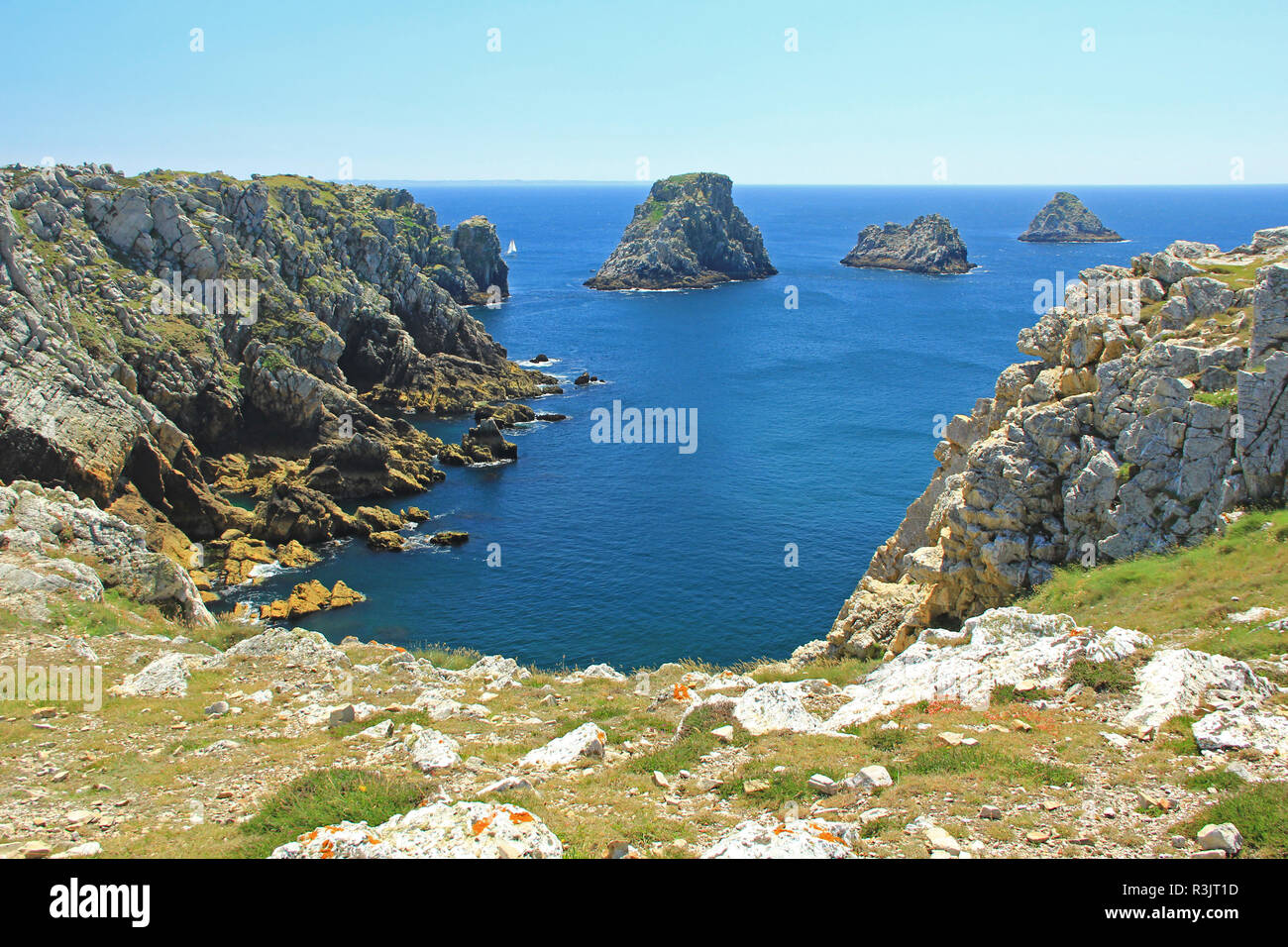 Tas de Pois, Halbinsel Crozon, Bretagne, Frankreich Stockfoto