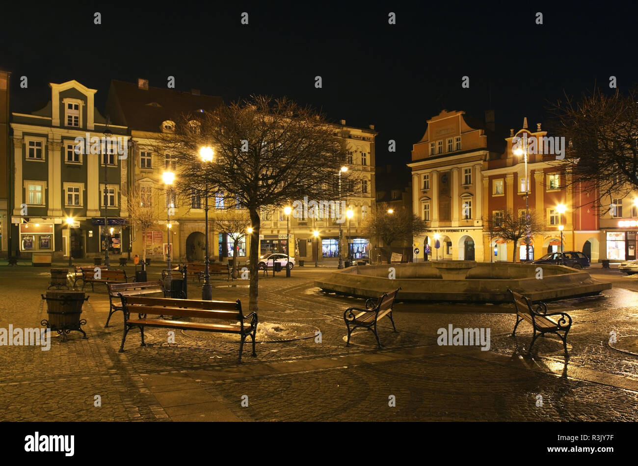 Marktplatz in Walbrzych. Polen Stockfoto