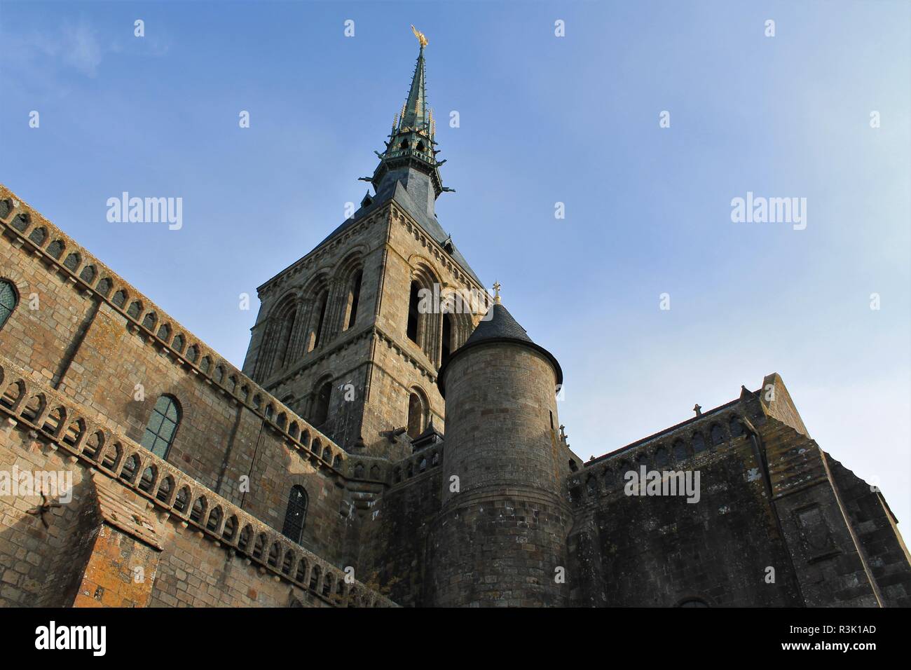 Mont Saint Michel Abtei - UNESCO-Welterbe, Normandie, Frankreich Stockfoto
