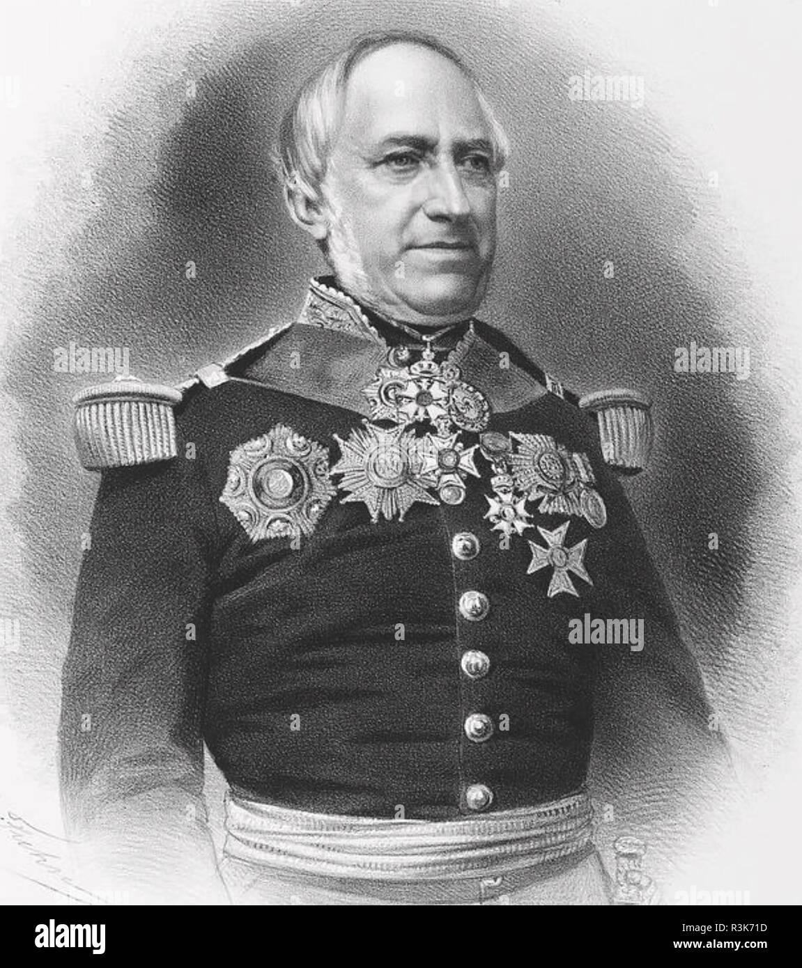 CHARLES PÉNAUD (1800-1864), französischer Marineoffizier Stockfoto