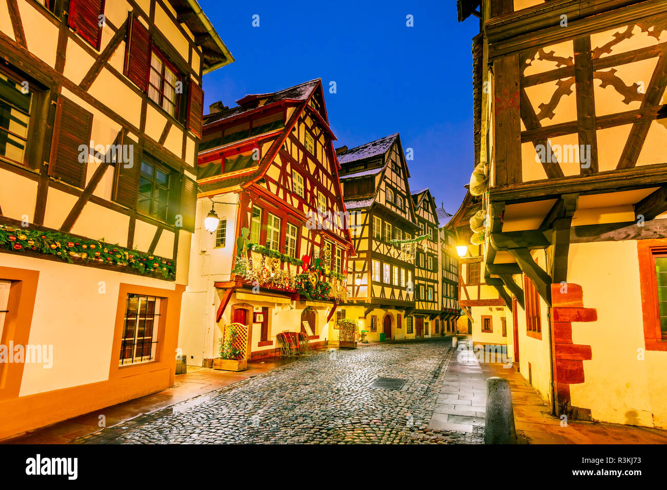 Straßburg, Frankreich. Petite France mittelalterlichen Viertel von Strassburg im Elsass. Stockfoto