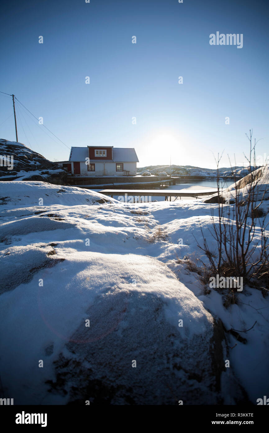 Winter in Skarhamn und Umgebung, Schweden 2016 Stockfoto