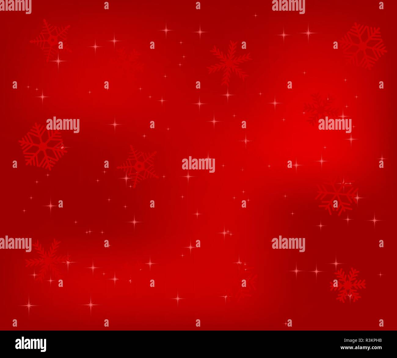 Weihnachten roten Hintergrund mit Schneeflocken Stock Vektor