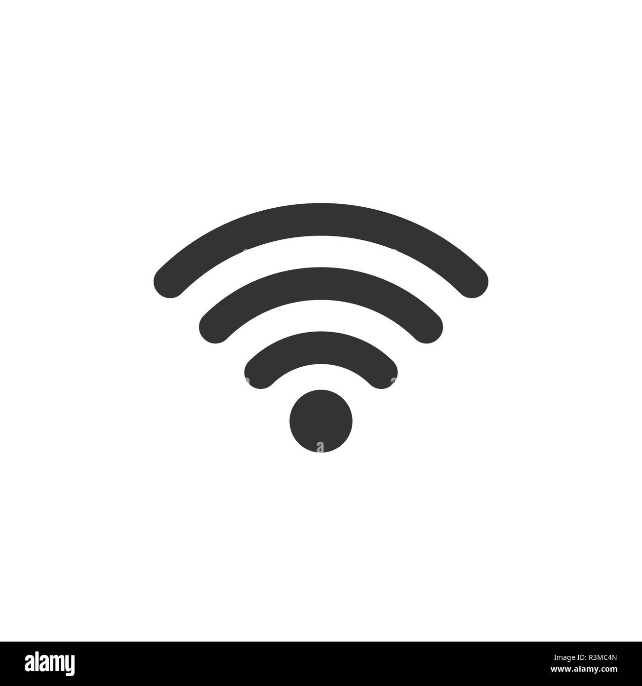 Wlan Symbol Schwarz Auf Weissem Hintergrund Vektor Stock Vektorgrafik Alamy