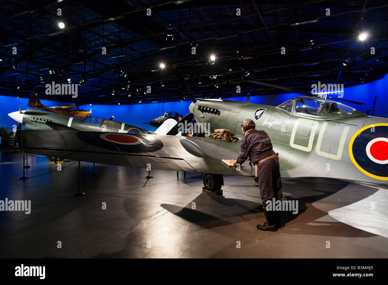 Neuseeland, Südinsel, Christchurch, Royal New Zealand Air Force Museum, WW2-Ära Supermarine Spitfire Mk XVIE Stockfoto