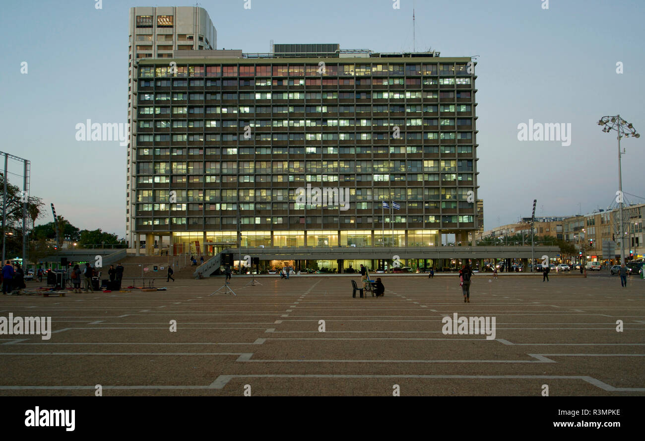 Israel, Tel Aviv, Gemeinde mit Rubin Square Stockfoto