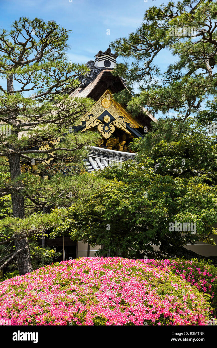 Kyoto, Japan. Ninomaru Palace Dachterrasse in Kyoto Nijo Schloss Stockfoto