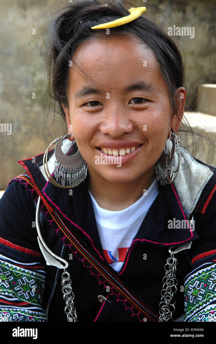 Junge Hmong Frau Vietnam Stockfoto