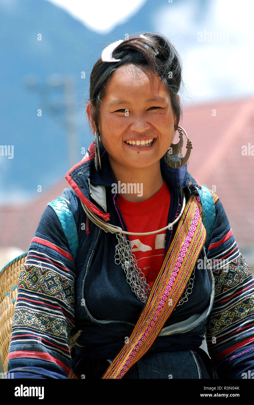 Junge Hmong Frau Vietnam Stockfoto