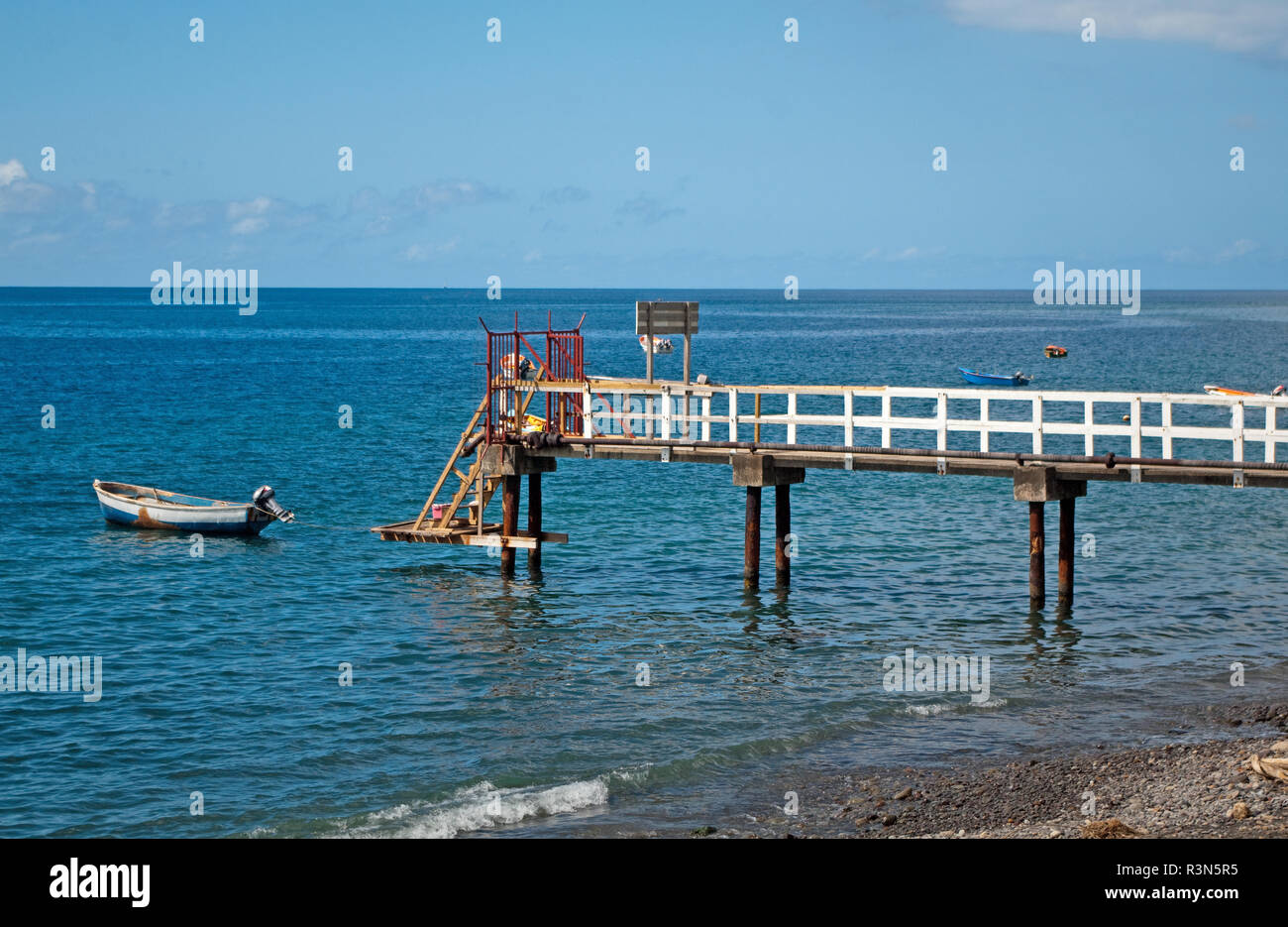 Dominica, Windward Island, Karibik, Westindien, Pier Stockfoto