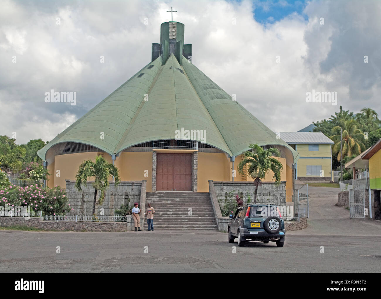 Dominica, Windward Island, Karibik, Westindien, Roseau Kirche Stockfoto