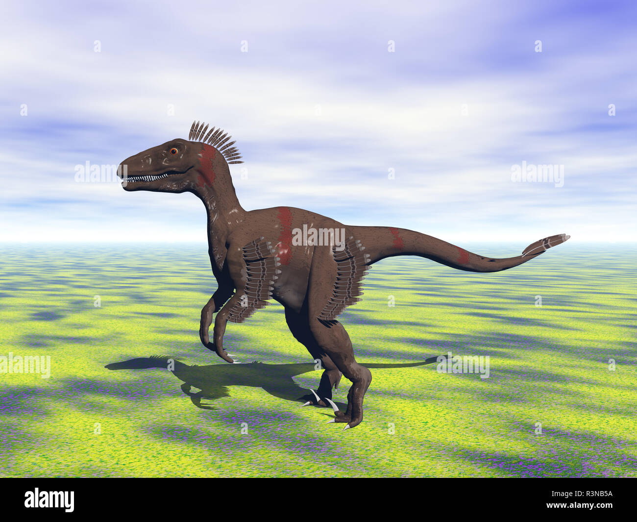Dinosaurier mit Federkleid Stockfoto