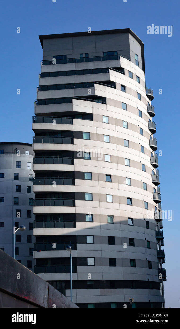 Ein großes, modernes Gebäude im Zentrum von Birmingham. Stockfoto