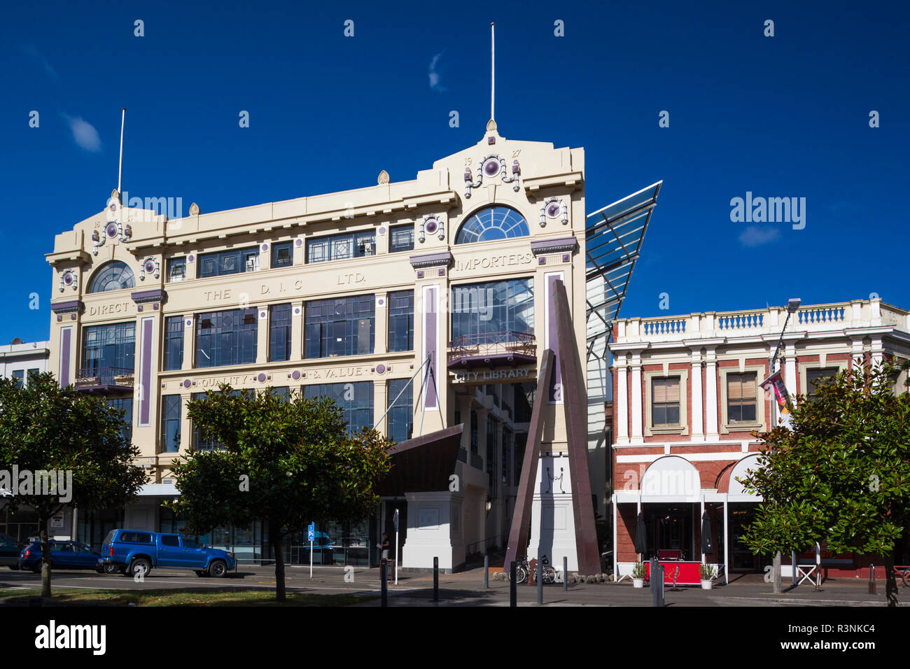 Neuseeland, Nordinsel, Palmerston North. Stadt Bibliothek Stockfoto