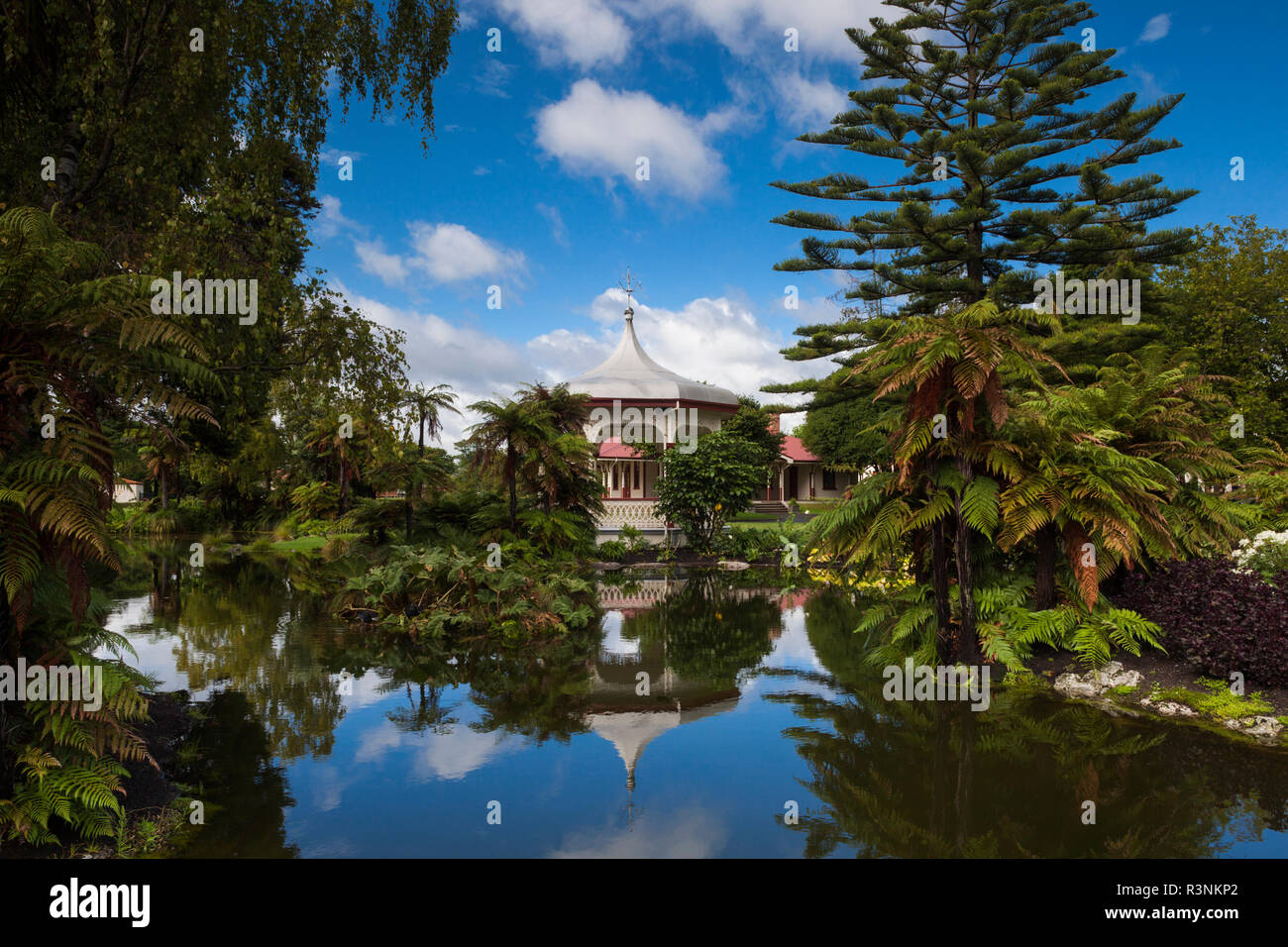 Neuseeland, Nordinsel, Rotorua. Government Gardens Stockfoto