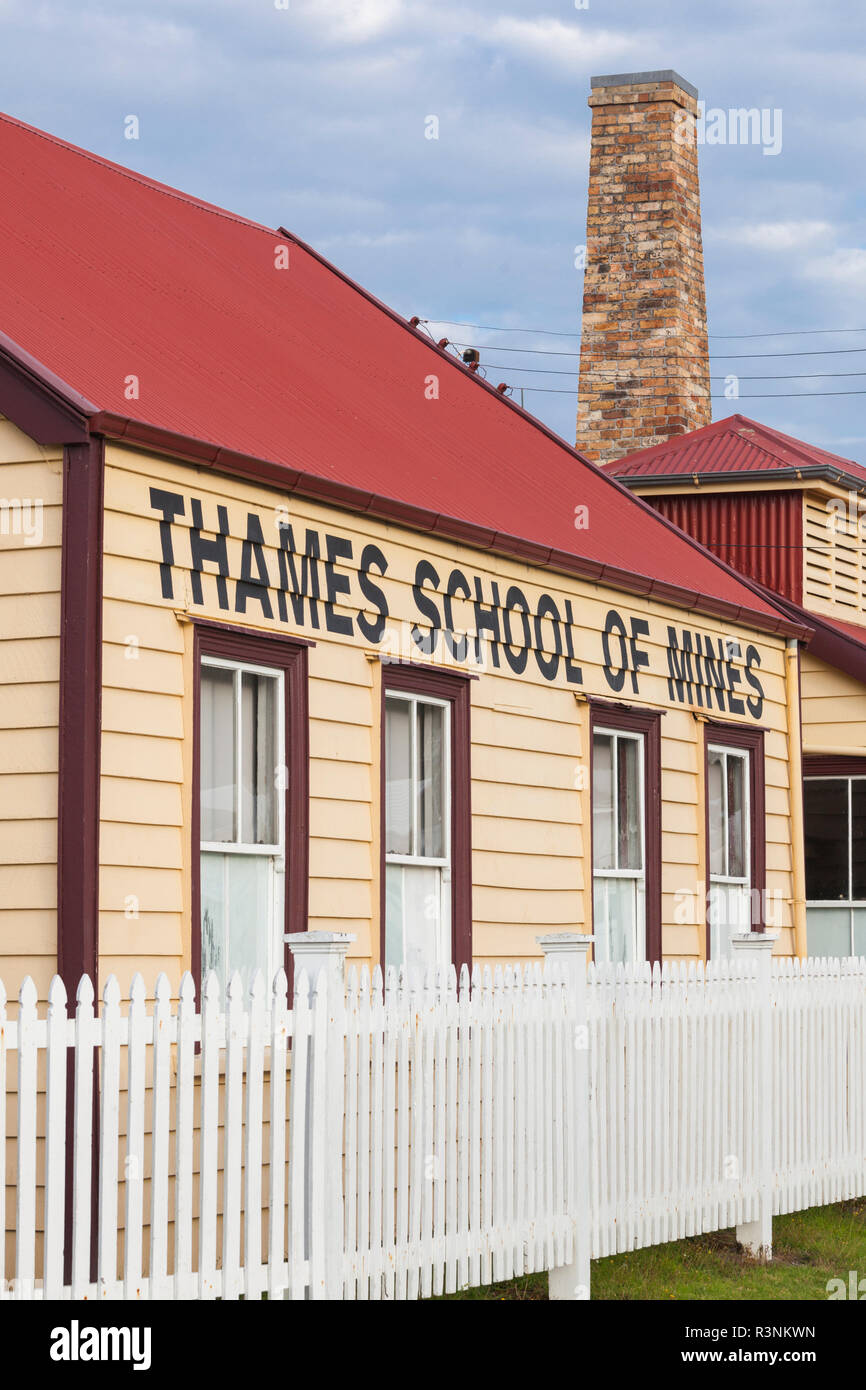 Neuseeland, Nordinsel, Coromandel Halbinsel. Themse, Thames Schule der Gruben Stockfoto