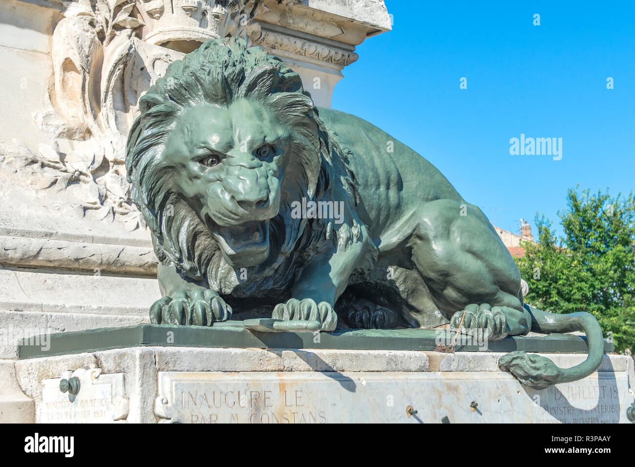 Monument zum Gedenken an den hundertsten Jahrestag der Annexion von Avignon, Comtat Venaissin an Frankreich, Avignon, Frankreich Stockfoto