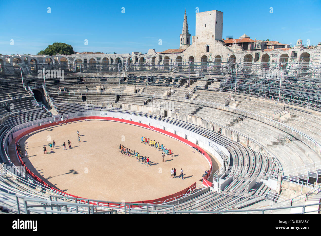 Das römische Amphitheater, Arles, Provence, Frankreich Stockfoto
