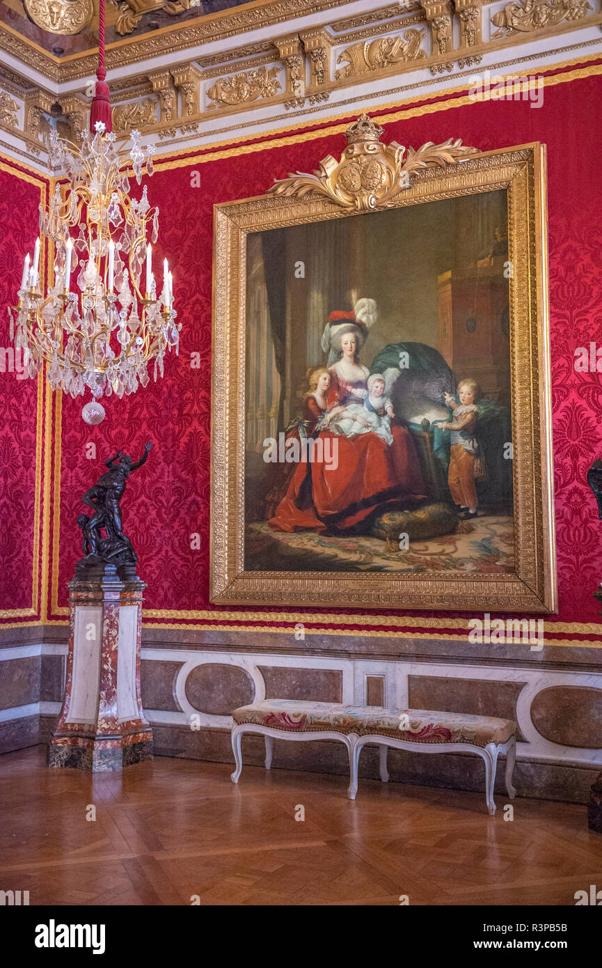 Portrait von Marie Antoinette, Schloss Versailles, Frankreich Stockfoto
