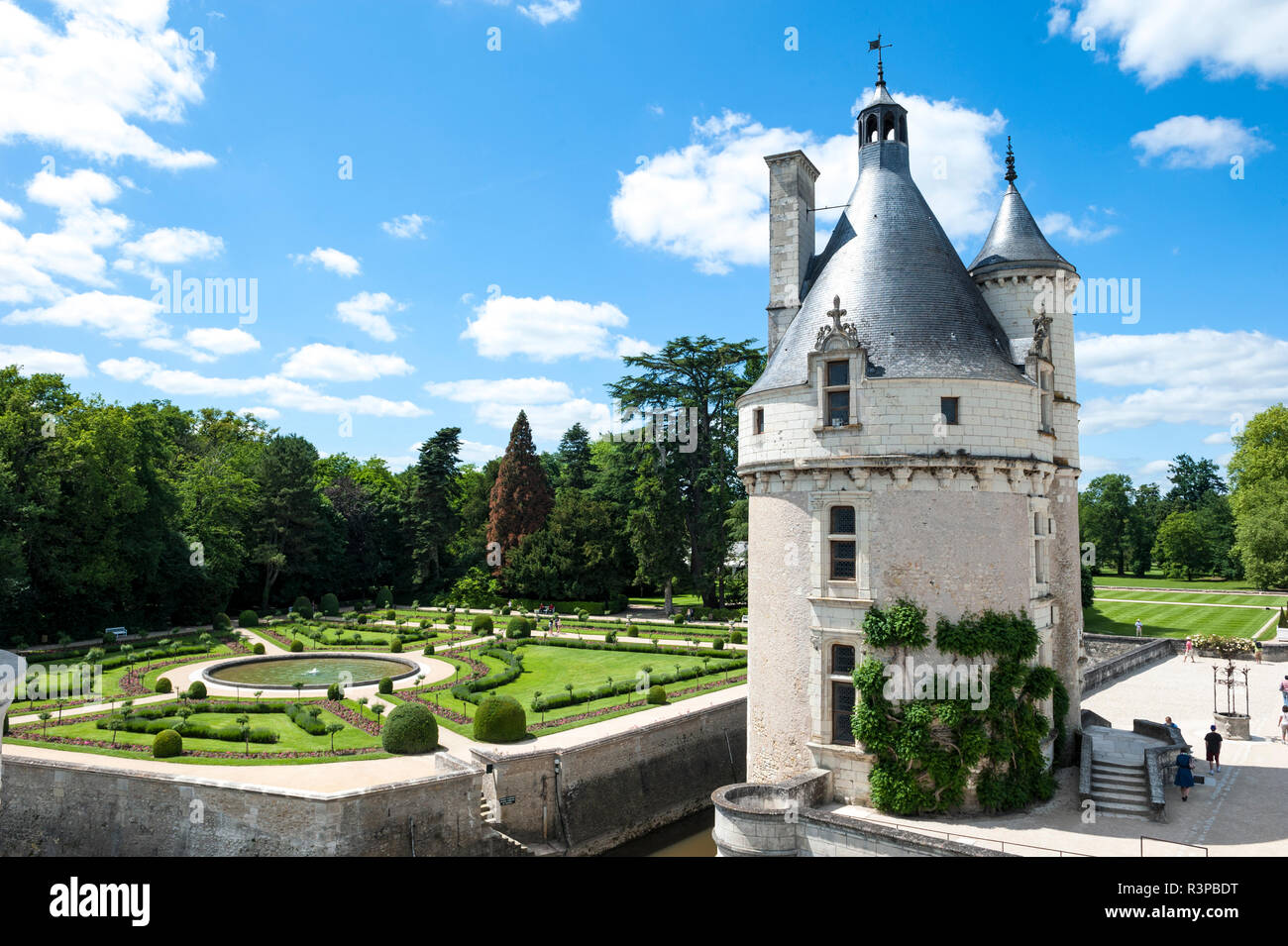 Catherine's Garten, Chateau de Chenonceau, Amboise, Frankreich Stockfoto