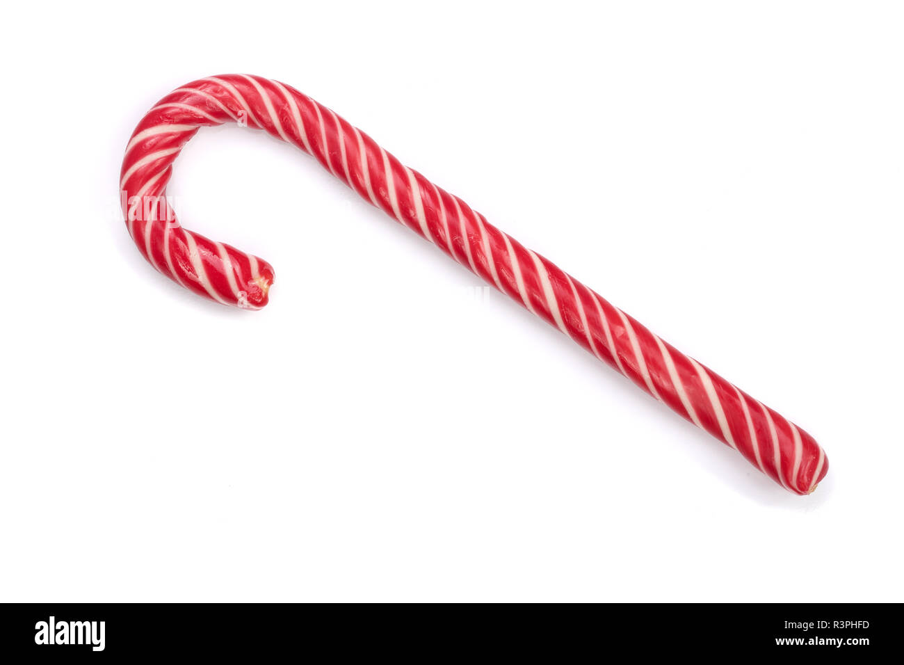 Zuckerstange Streifen Auf Weißem Hintergrund. Ansicht Von Oben  Stockfotografie - Alamy