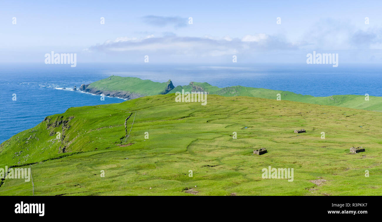 Insel Mykines, Teil der Färöer im Nordatlantik. Dänemark Stockfoto