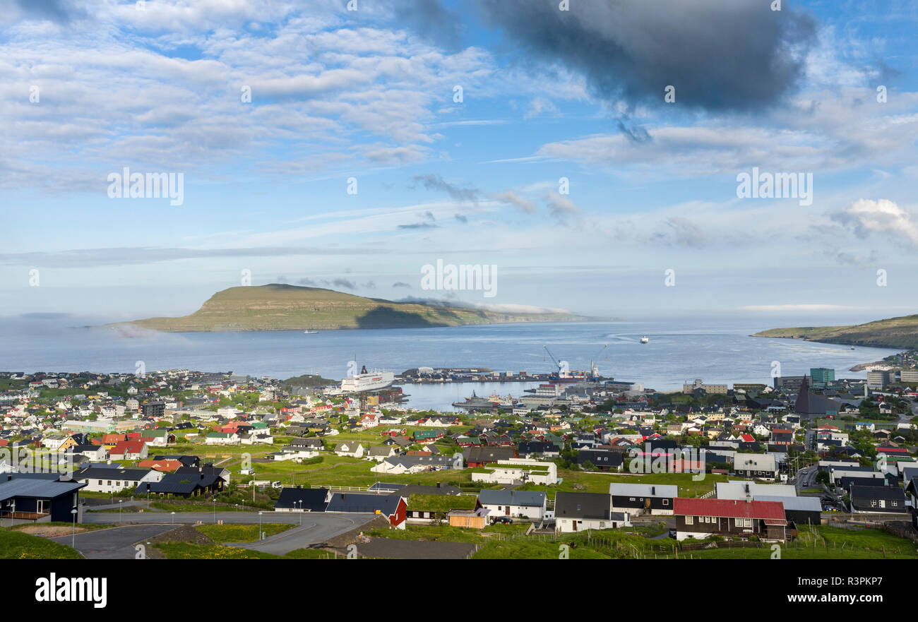 Torshavn (thorshavn) Die Hauptstadt der Färöer auf der Insel Streymoy im Nordatlantik. Dänemark, Färöer Inseln Stockfoto