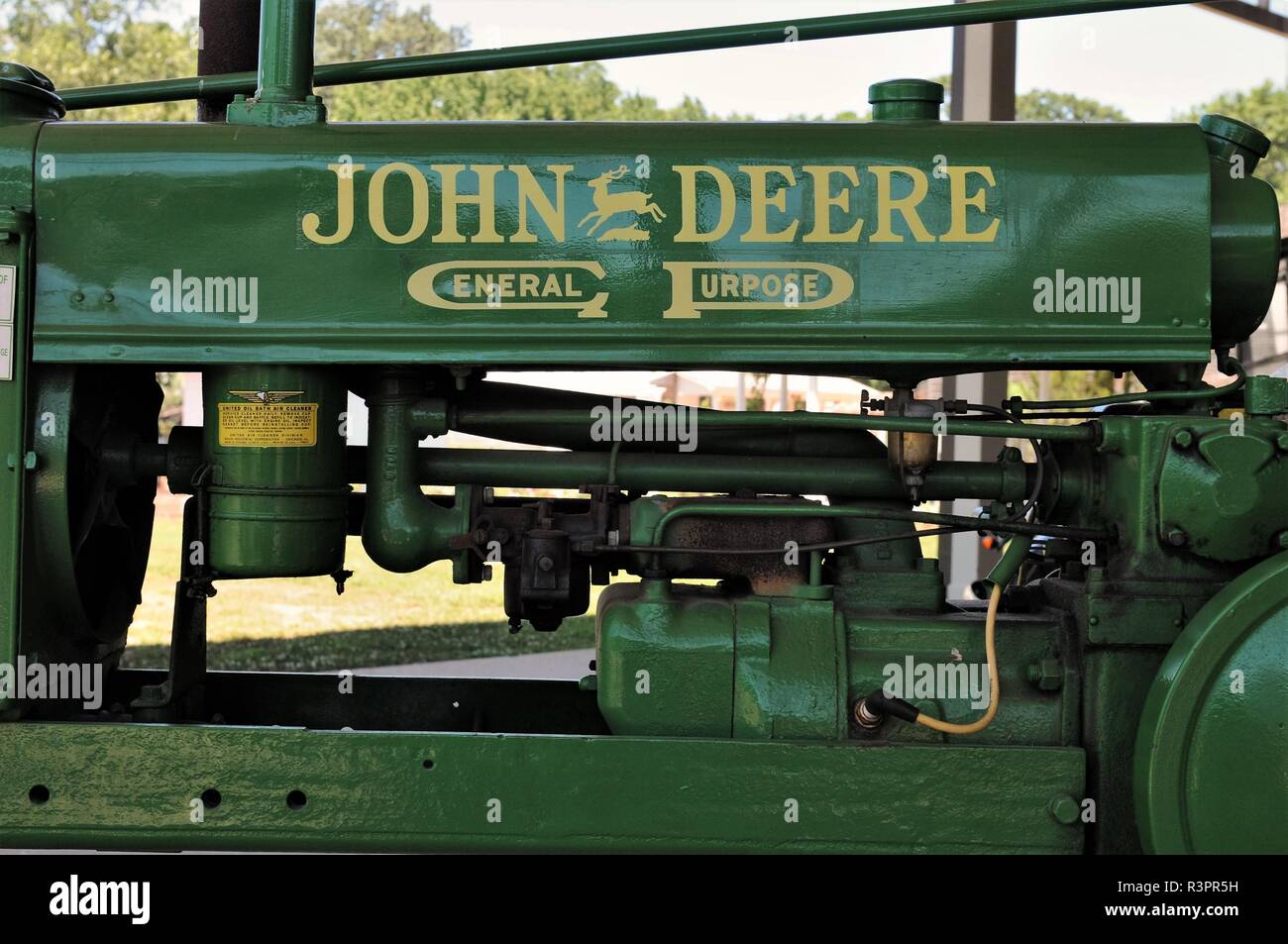 1936 John Deere Traktor mit Stahlfelgen Stockfoto