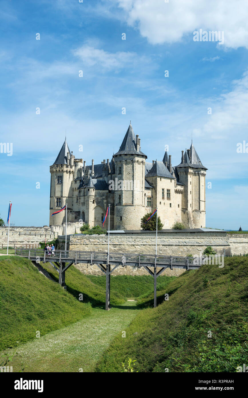 Chateau de Saumur, Saumur, Loire Tal, Frankreich Stockfoto