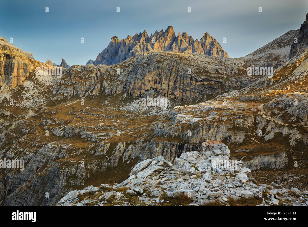 Berggipfel, Dolomiten, Italien Stockfoto