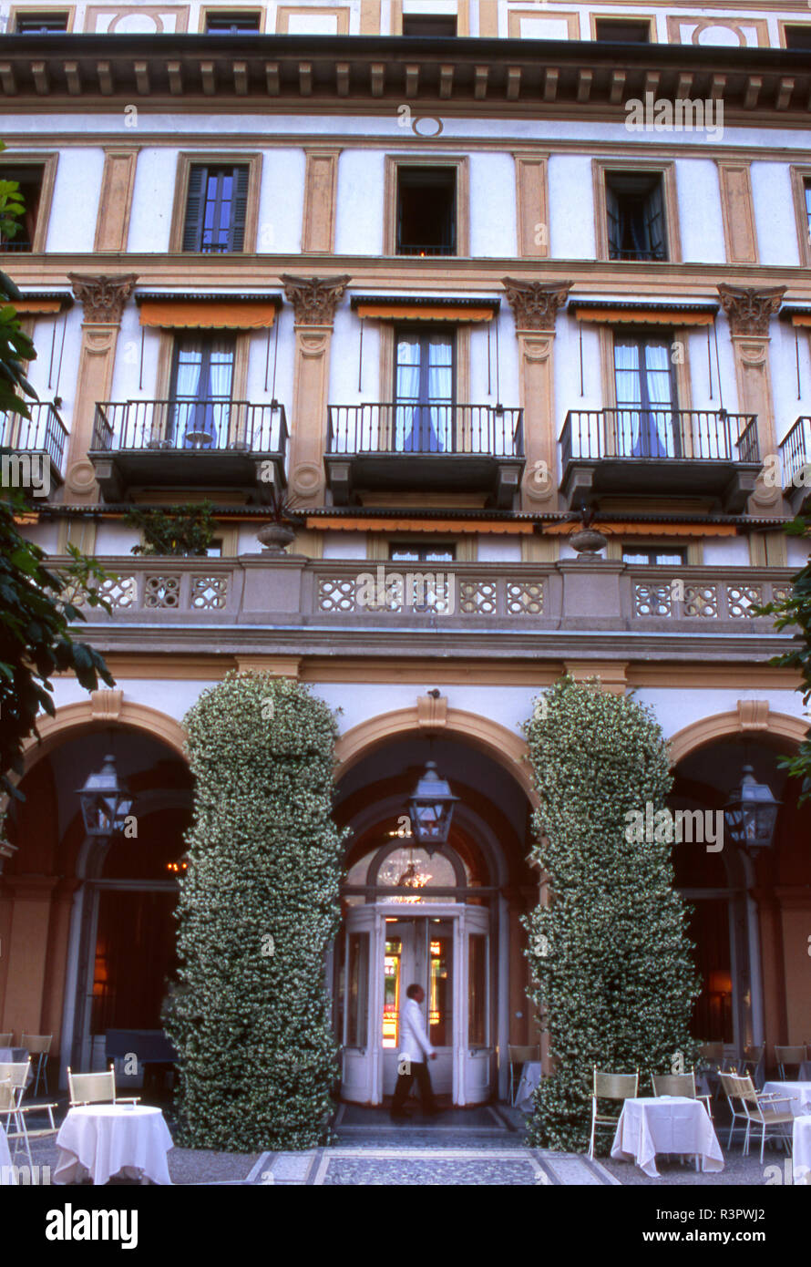 Haupteingang der Villa D'Este am Comer See, Italien Stockfoto