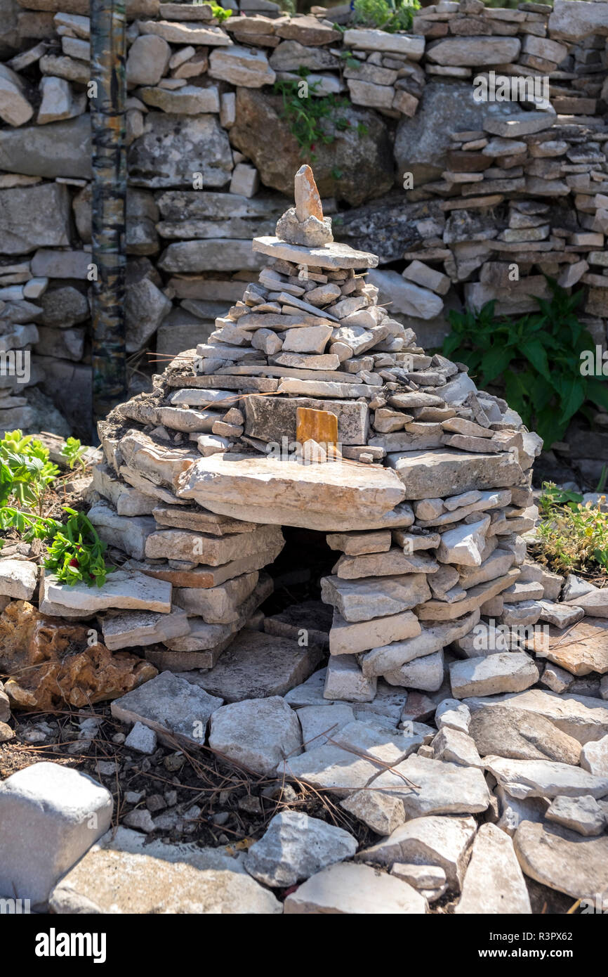 Miniatur Trulli, Schloss del Monte, Andria, Italien, Italien Stockfoto