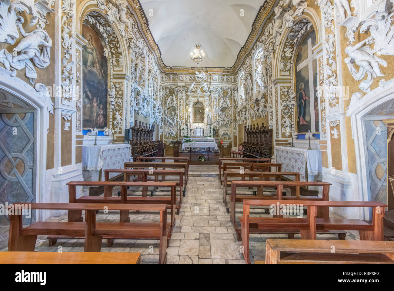 Italien, Sizilien, Castelbuono, Castle Private Kapelle Stockfoto