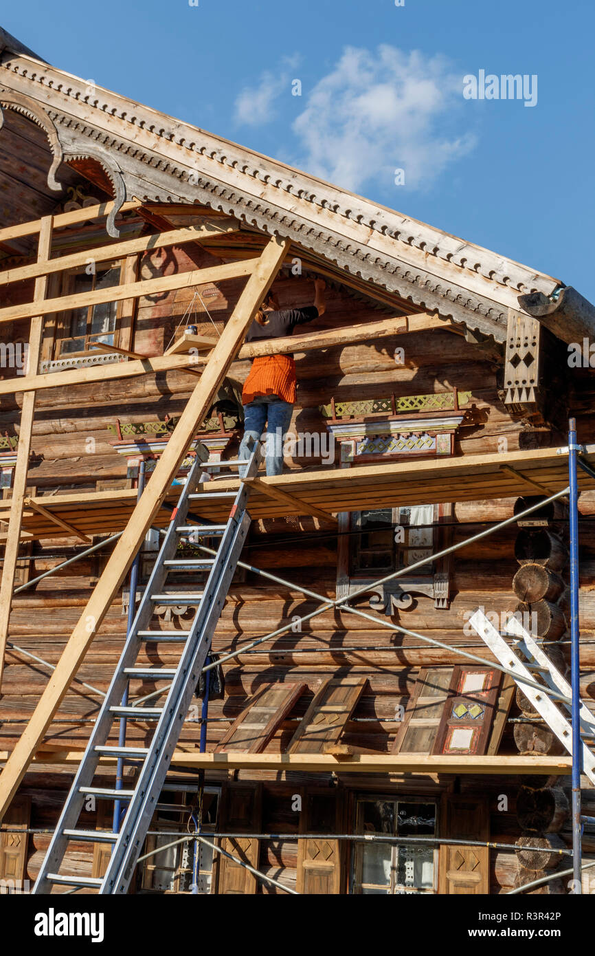 Eine Traditionelle Multi Purpose Gebäude Aus Holz Durchläuft
