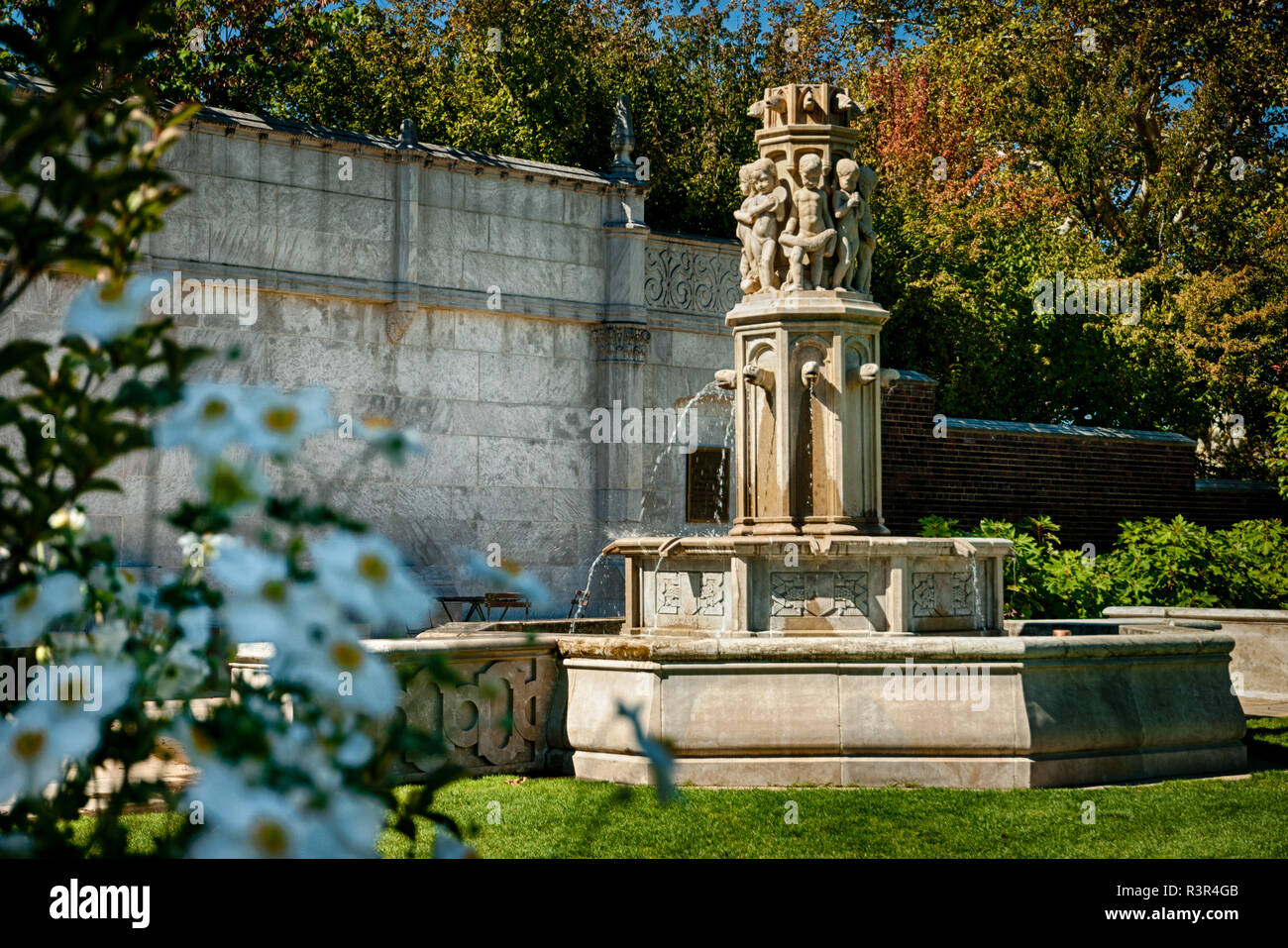 Mellon Park Brunnen, Pittsburgh, Pennsylvania, USA Stockfoto