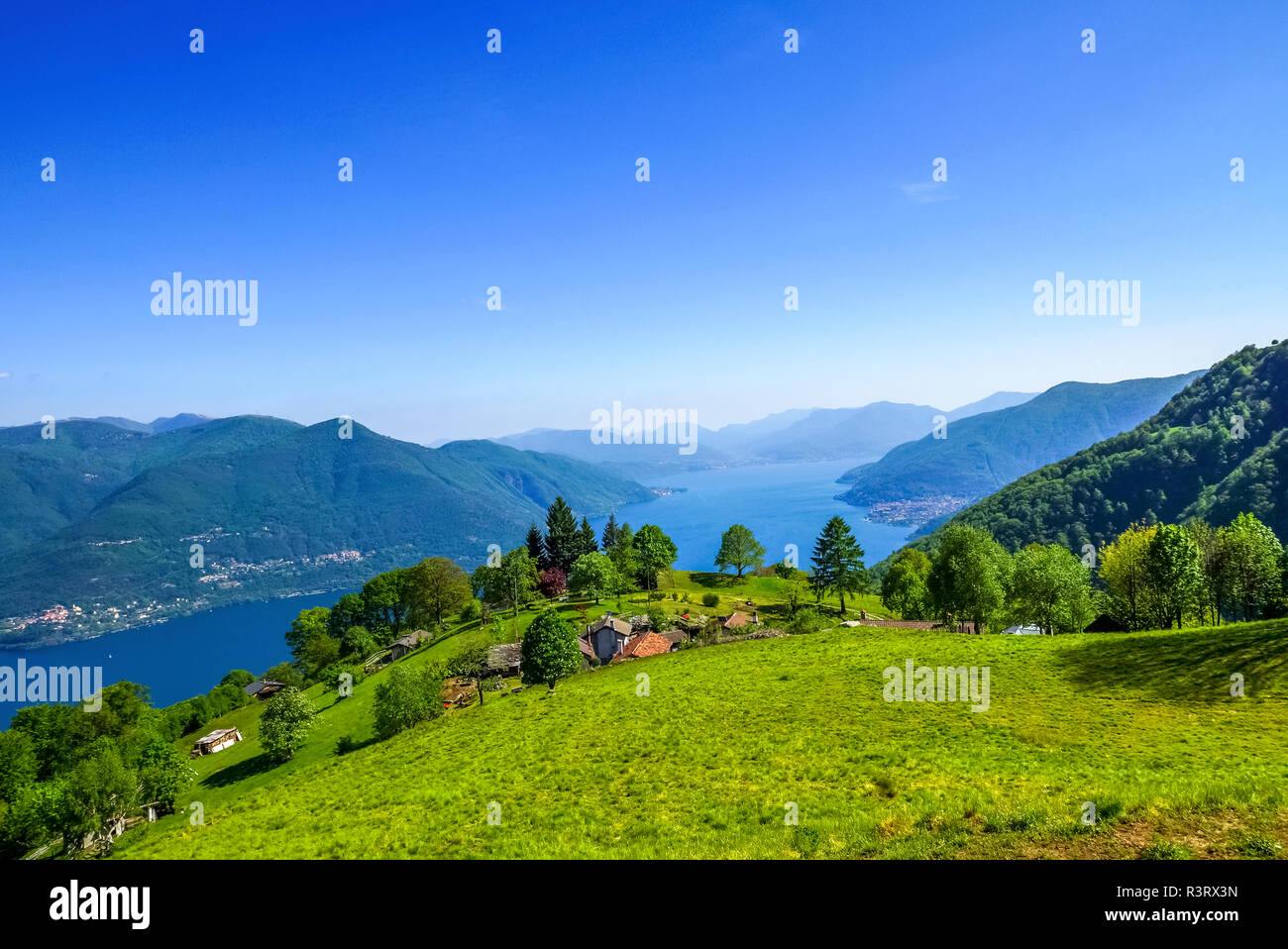Schweiz, Tessin, Lago Maggiore, Mergugno Stockfoto