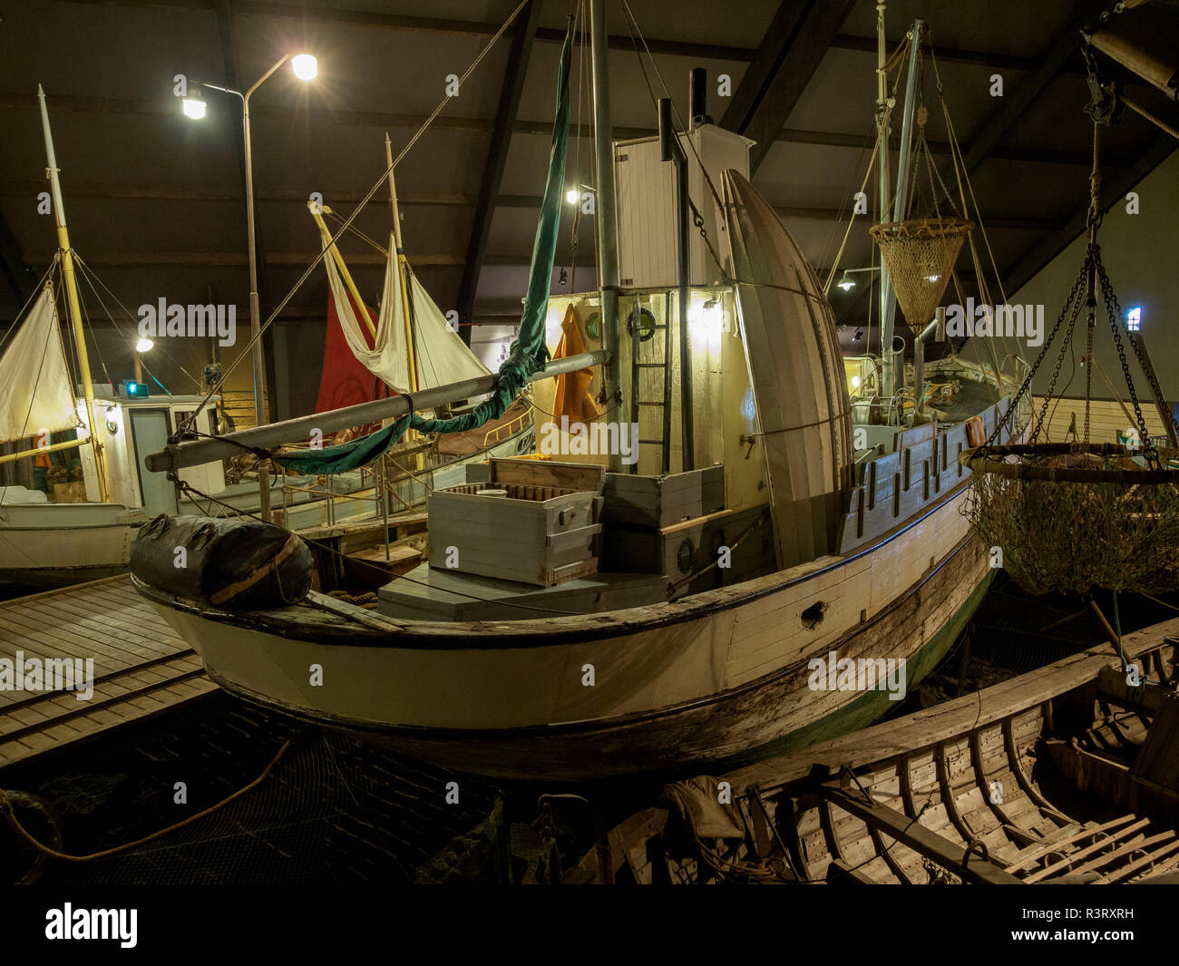 Sildarminjasafn Inseln, der Hering Ära Museum in Siglufjordur. Northern Island (Editorial nur verwenden) Stockfoto