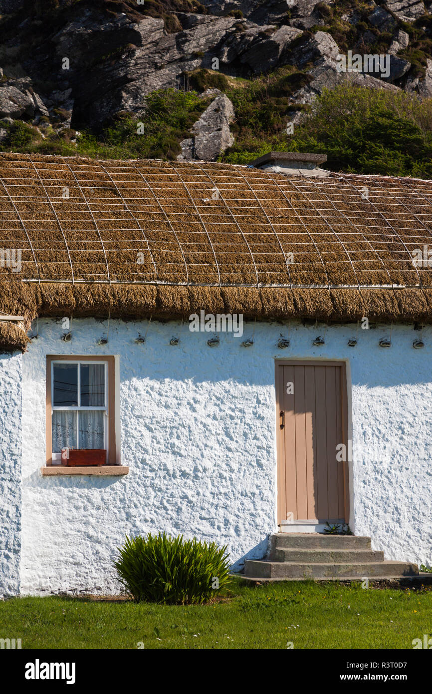 Irland, County Donegal, Glencolmcille, traditionelle Häuser Stockfoto