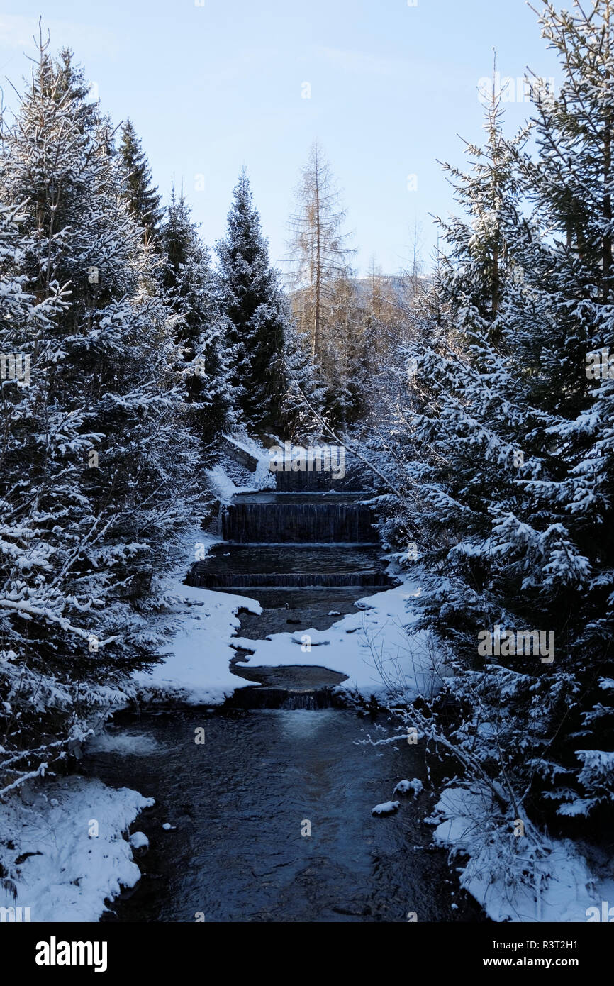 Skigebiet Kreischberg in der Steiermark Stockfoto