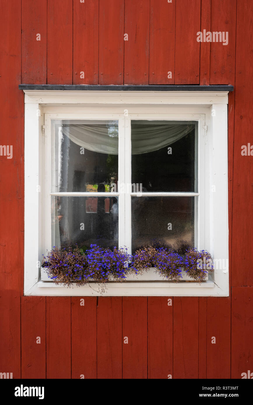 Finnland, Nahaufnahme eines typisch finish Holz haus Stockfoto