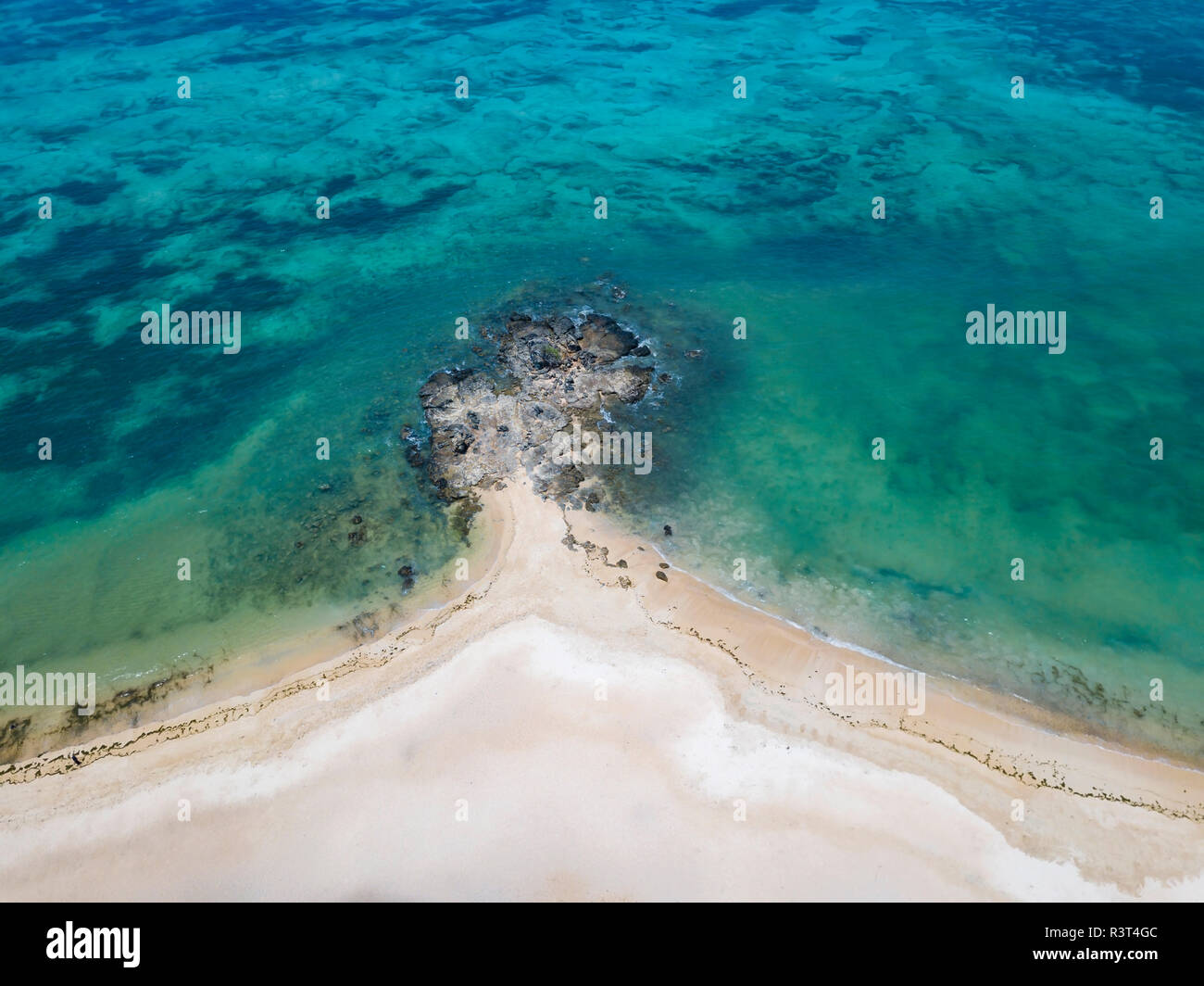 Indonesien, Lombok, Kuta, Luftaufnahme von Strand Stockfoto